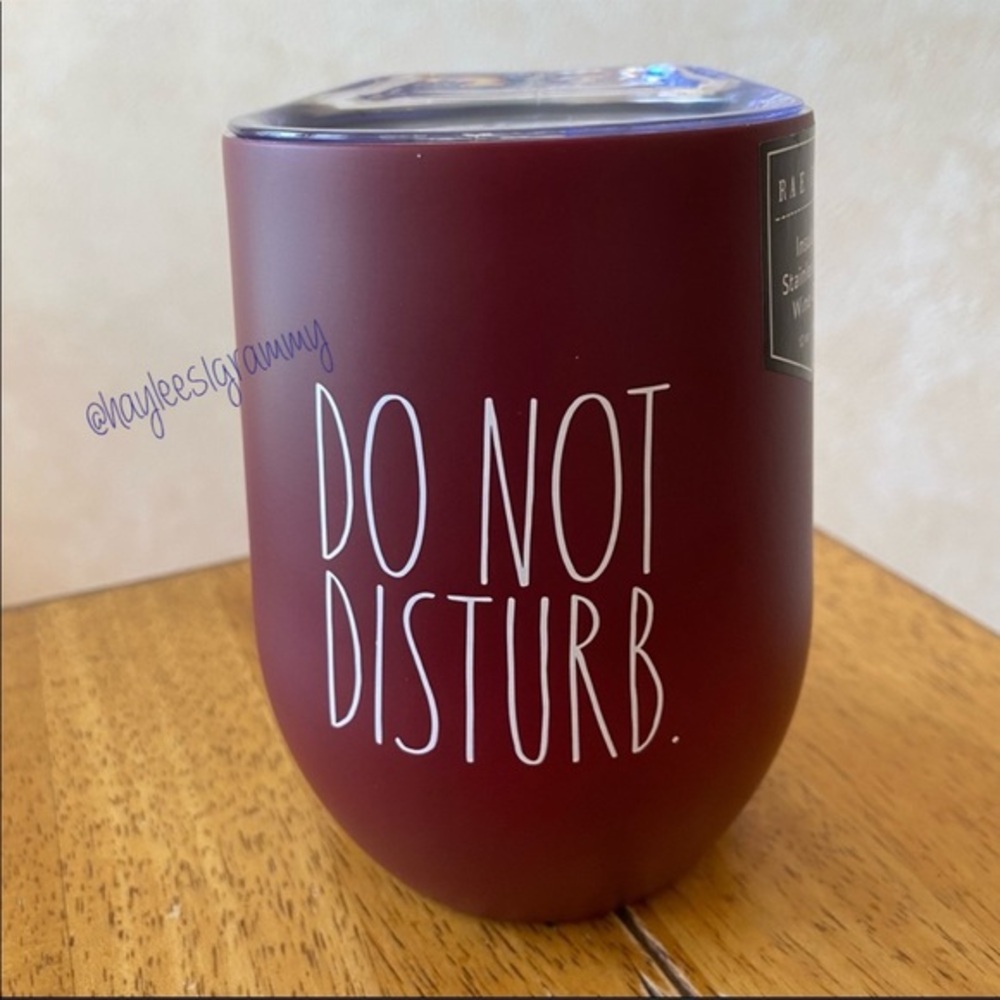 Rae Dunn DO NOT DISTURB Insulated Stainless Steel Wine Glass NEW!!